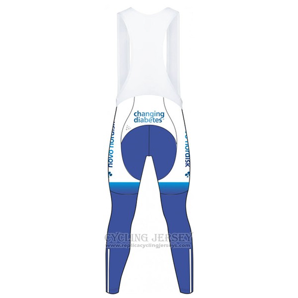 2017 Cycling Jersey Novo Nordisk White Long Sleeve and Bib Tight